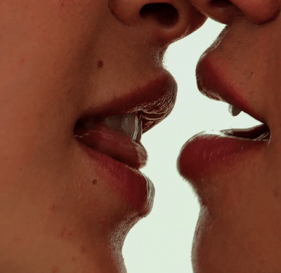 A Passionate Lesbian Girlfriend Kiss