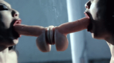 Sex Gif - Asa Akira trying to deepthroat a dildo