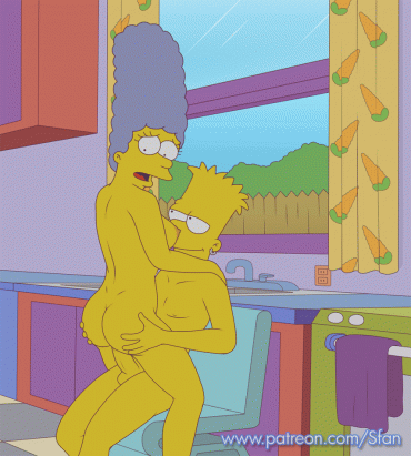 Sex Gif - bart banging marge in the kitchen