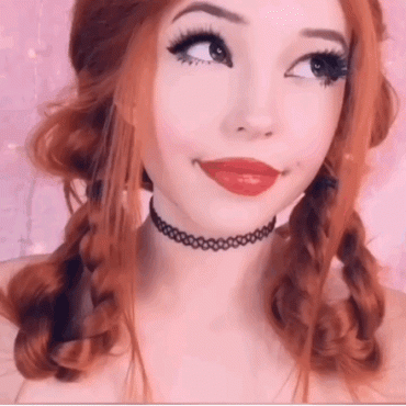 Sex Gif - Belle Delphine saliva production for the sloppiest head you’ll experiance
