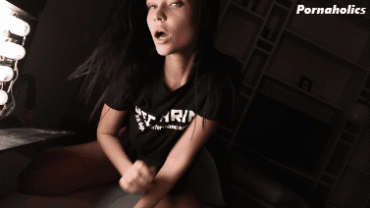 Sex Gif - Big chested smoking hot chick - SE B&W