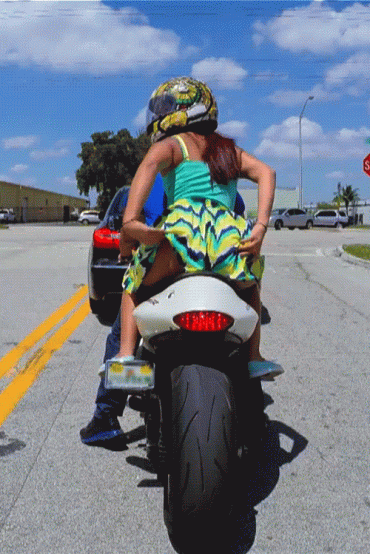 Sex Gif - Booty flash on a bike