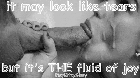 Brunette Cumshot "Tears" Sissy Caption