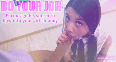 Sex Gif - Brunette Do Your Job Sissy Caption Big Cock