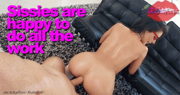 Sex Gif - Brunette Happy To Do The Work Sissy Caption