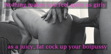 Sex Gif - Brunette Sissy Caption Juicy Cock Anal
