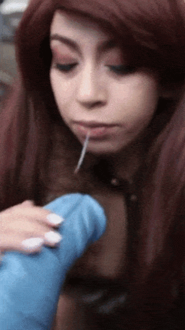 Sex Gif - Can't wait to suck this Bad Dragon