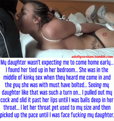 Sex Gif - Daddy face fucking bonded daughter
