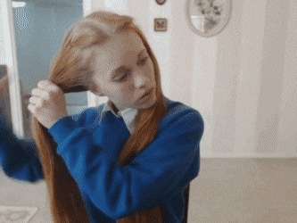Sex Gif - Dolly Little does her pigtails