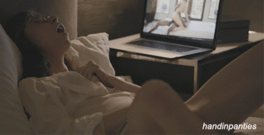 Sex Gif - Fantasy of big black dicks makes her horny