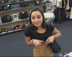 Sex Gif - flash boobs in shop