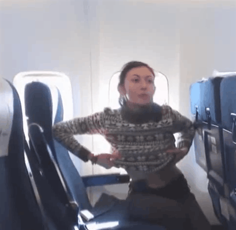 flash on a plane