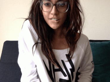 Sex Gif - flashing my tits real fast glasses hipster