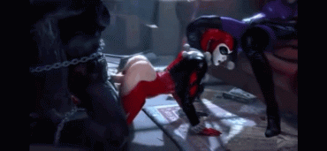 Sex Gif - Harley Quinn giving Catwoman something to fap to
