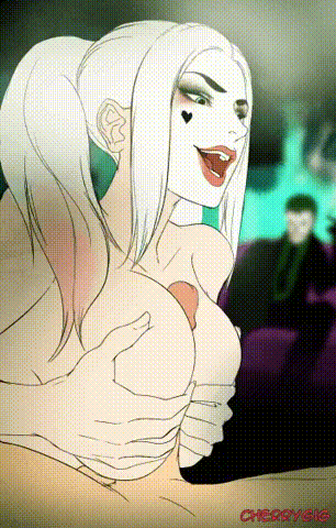 Sex Gif - Harley quinn titfucks a thug.