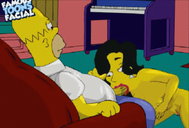 Sex Gif - Homer getting a blowjob and cumming in her mouth