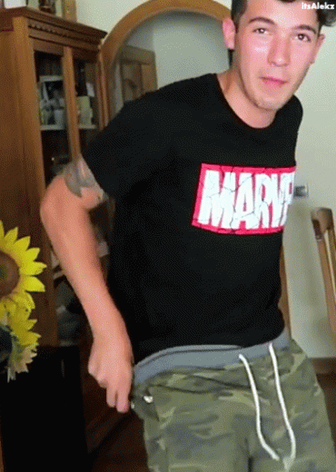 Sex Gif - horny guy drops his pants
