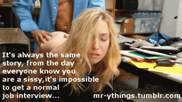 Sex Gif - How a sissy does a job interview