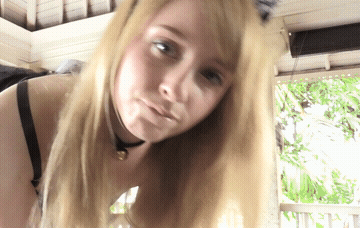 Sex Gif - Human kitty licking her milk