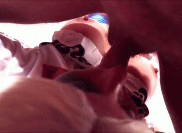 Sex Gif - I dressed up like Harley Quinn and let a stranger fuck my mouth.