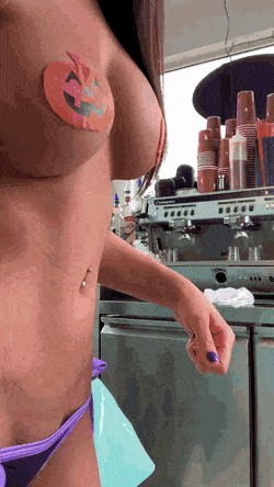 Sex Gif - Jack O'Lanterns On Nice tits