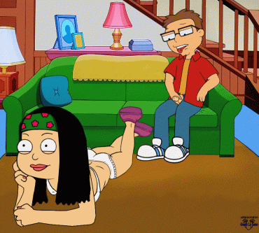 Sex Gif - Jerkin' it in the living room!