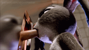 Sex Gif - Judy Hopps sucks human dick in gloryhole