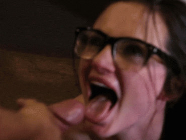 Sex Gif - Lily's nerdy cum-blast