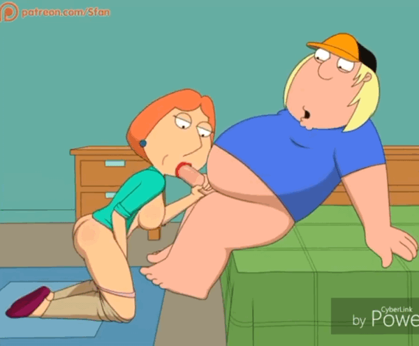 Lois Griffin is always satisfied, because her son has the same cock as Peter