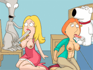 Sex Gif - Lois sucks Brian, Francine sucks roger