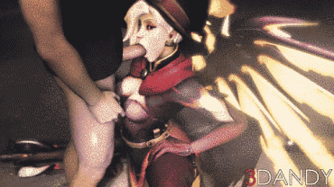 Sex Gif - Mercy from Overwatch deepthroat