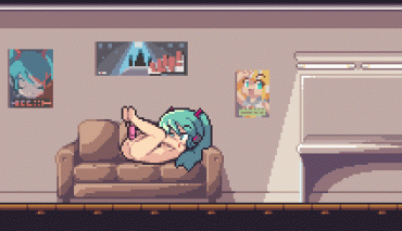 Sex Gif - Miku masturbates with dildo