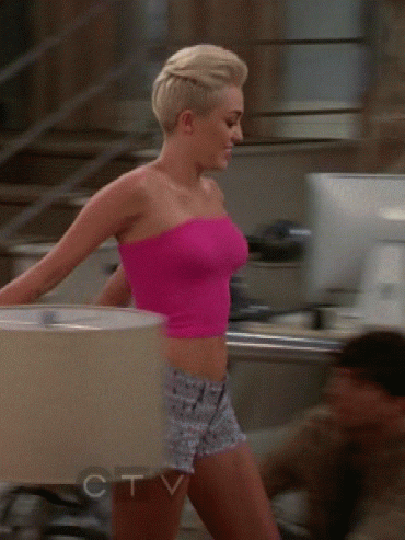 Sex Gif - Miley Cyrus - bouncing tits