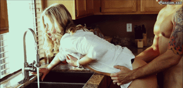 Sex Gif - Open window in the kitchen