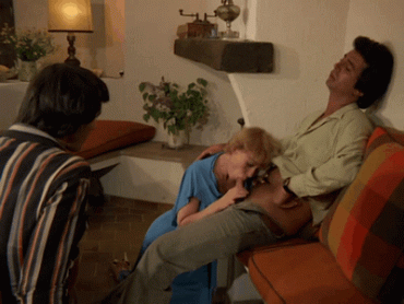 Sex Gif - Retro hubbie watching wife give a blowjob