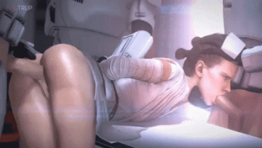 Sex Gif - Rey gets spitroasted by stormtroopers