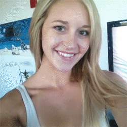Sex Gif - sexy blonde taking a selfie gif of her flashing her perfect body