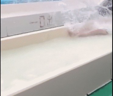 Sex Gif - Sexy Chinese teen accidentally puts on a show for her fans at the water park.