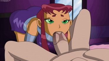 Sex Gif - Starfire sucks a fat cock