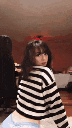 Sex Gif - Stunning asian woealexandra twerking in blue panties