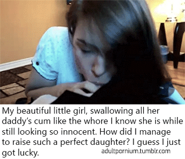 Sex Gif - Swallowing daddy's load