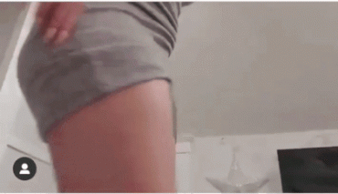 Sex Gif - Thick white teen bounces & shakes her ass