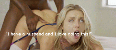 Sex Gif - This blonde hot wife loves to get spltroasted by two black studs