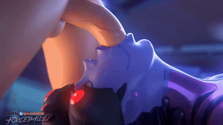 Widowmaker getting a deepthroat