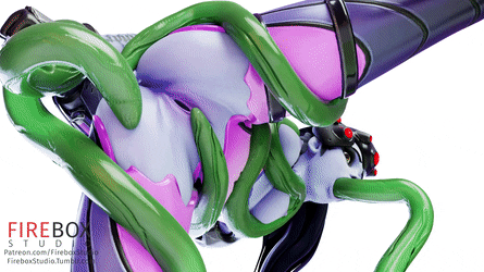 Widowmaker pleasured by tentacles by Firebox