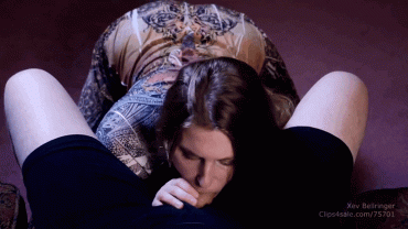 Sex Gif - Xev Bellringer reaching her throat with this dick