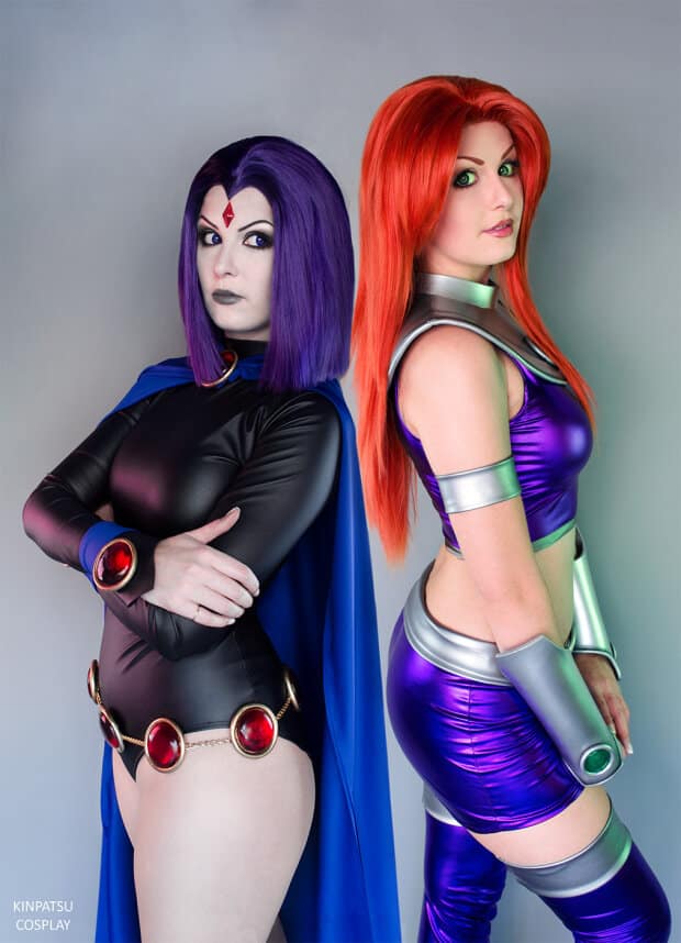 Raven and Starfire cosplay