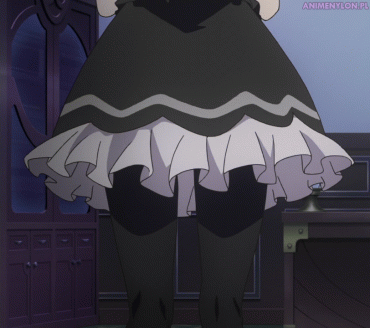 Sex Gif - animation gif anime Shinmai Maou no Testament burst naruse maria black pantyhose giirl ass dressing nylon legs tights