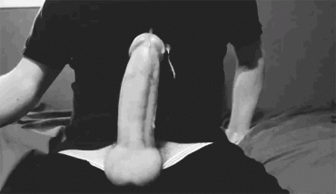 Sex Gif - Big dick cums handsfree