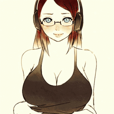 Sex Gif - Big tit toon in glasses